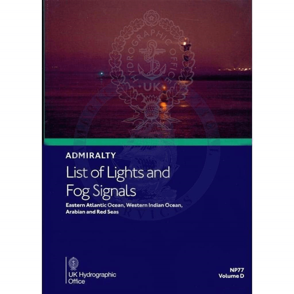 Admiralty List of Lights & Fog Signals (ALL) Vol. D: Eastern Atlantic, Western Indian, Arabian & Red Seas (NP77), 5th Edition 2024