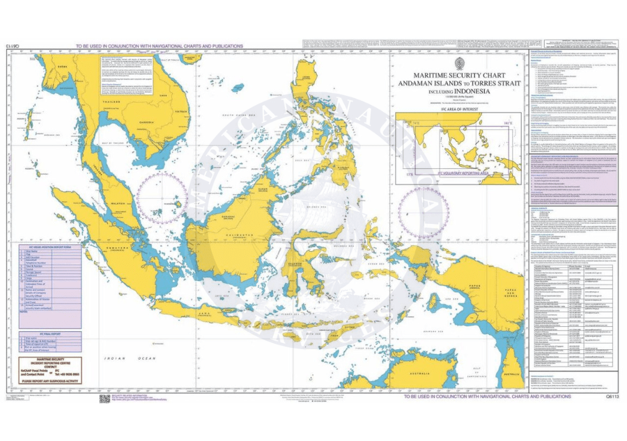 BA Chart Q6113: Maritime Security Chart - Andaman Islands to the Torres Strait, including Indonesia