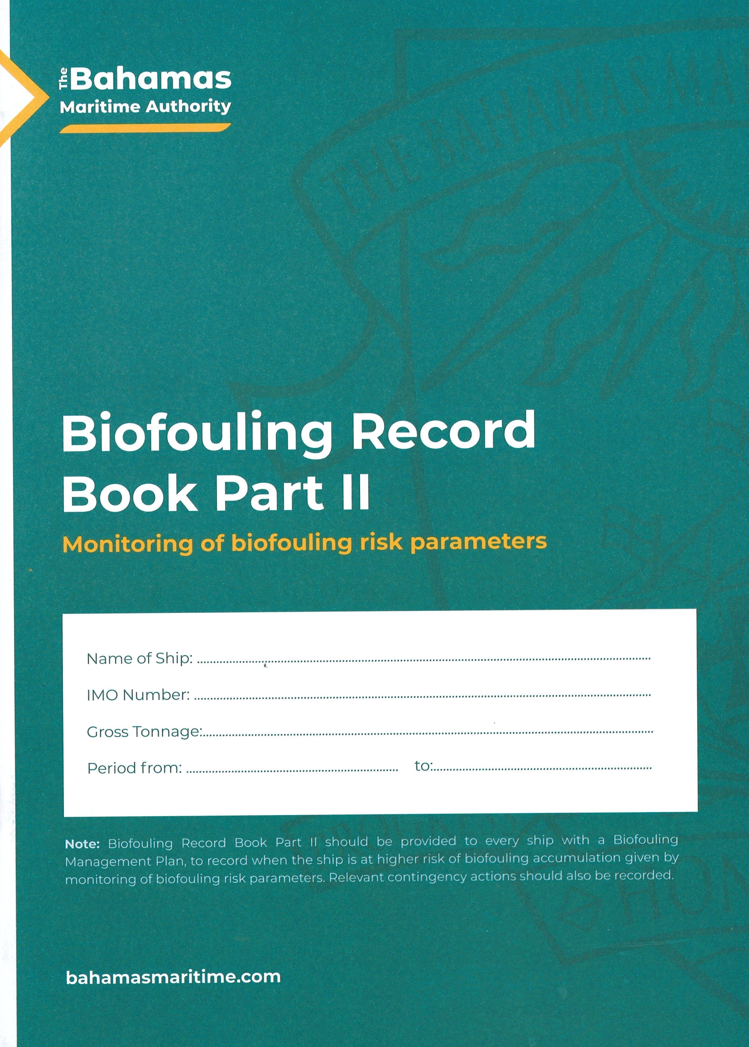 Bahamas Biofouling Record Book, 2024 Edition