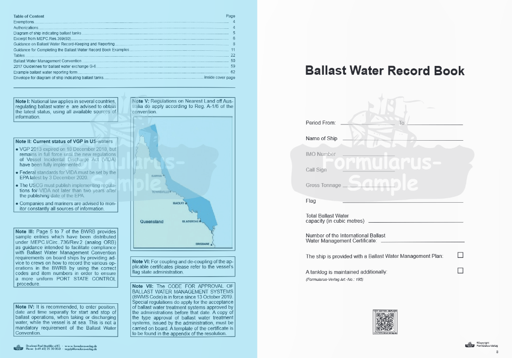 Ballast Water Record Book