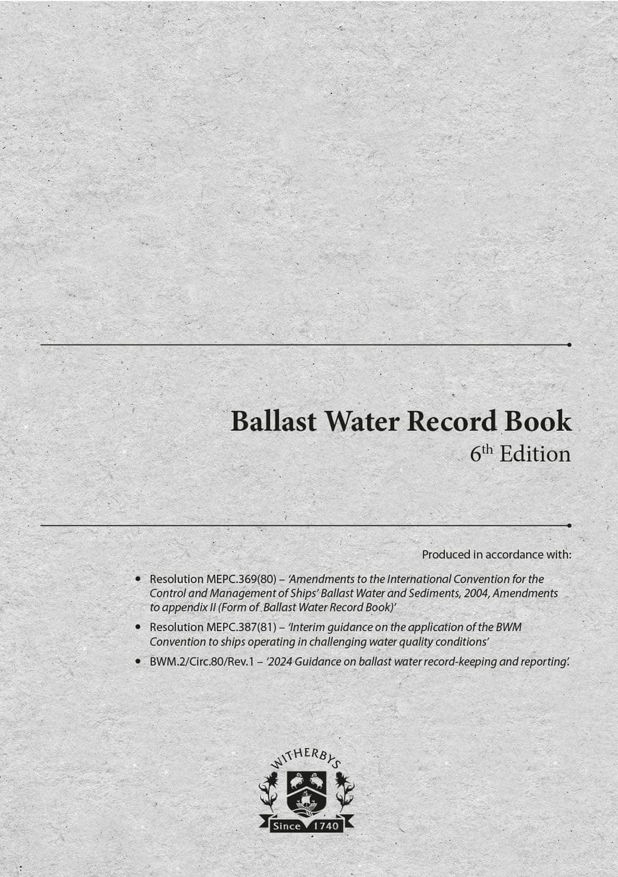 Ballast Water Record Book, 6th Edition