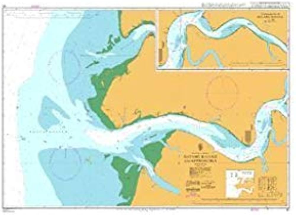 British Admiralty Nautical Chart 161: Batang Rajang and Approaches