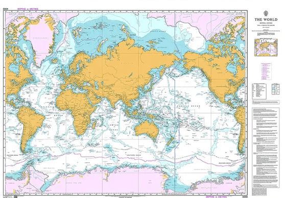 British Admiralty Nautical Chart 4000: The World