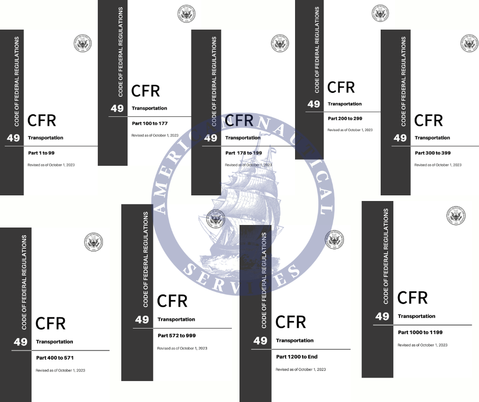 CFR Title 49 Complete Set (Volumes 1-9): Parts 1-End – Transportation (Code of Federal Regulations), Revised as of October 1, 2023