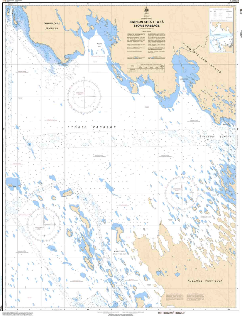 CHS Nautical Chart 7738: Simpson Strait to/à Storis Passage