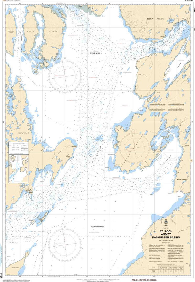 CHS Nautical Chart 7787: St. Roch and/et Rasmussen Basins