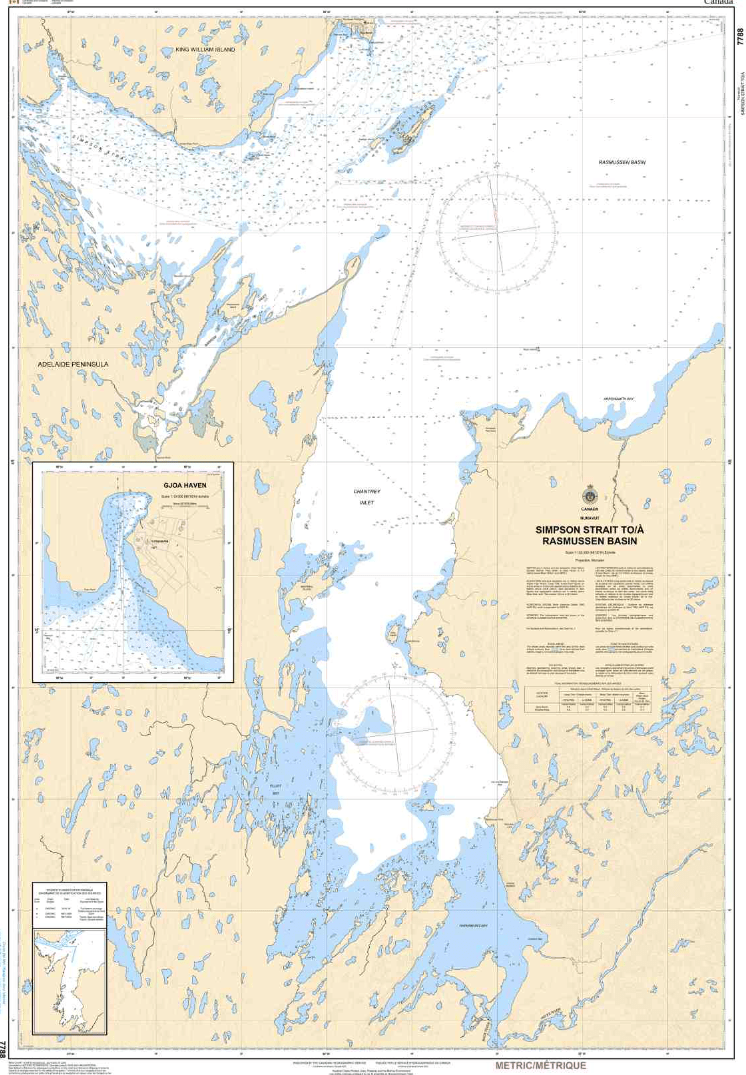 CHS Nautical Chart 7788: Simpson Strait to/a Rasmussen Basin