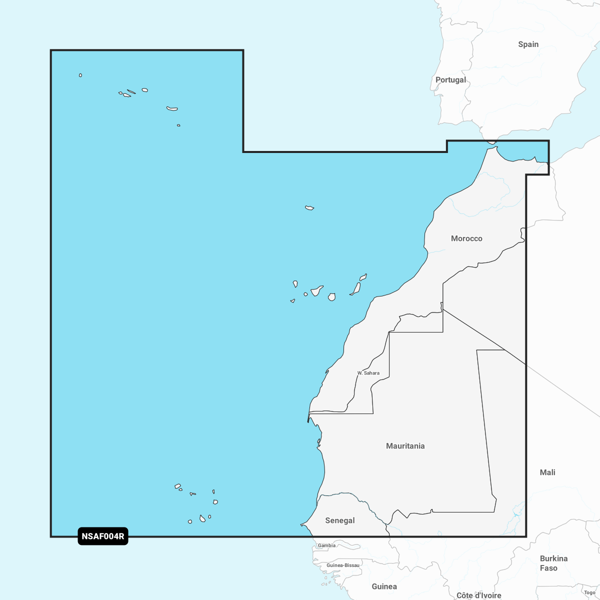 GARMIN NAVIONICS+ CHART AF004R: Africa - Northwest