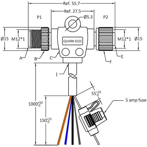 NMEA 2000: AS2K-P Power-Tap T-Splitter Cable