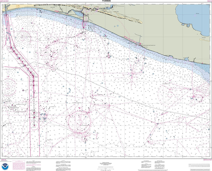 NOAA Nautical Chart 11344: Rollover Bayou to Calcasieu Pass