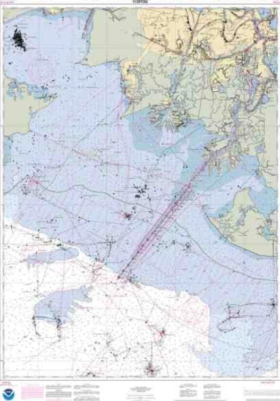 NOAA Nautical Chart 11351: Point au Fer to Marsh Island