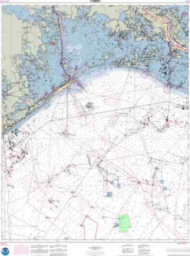 NOAA Nautical Chart 11358: Barataria Bay and approaches