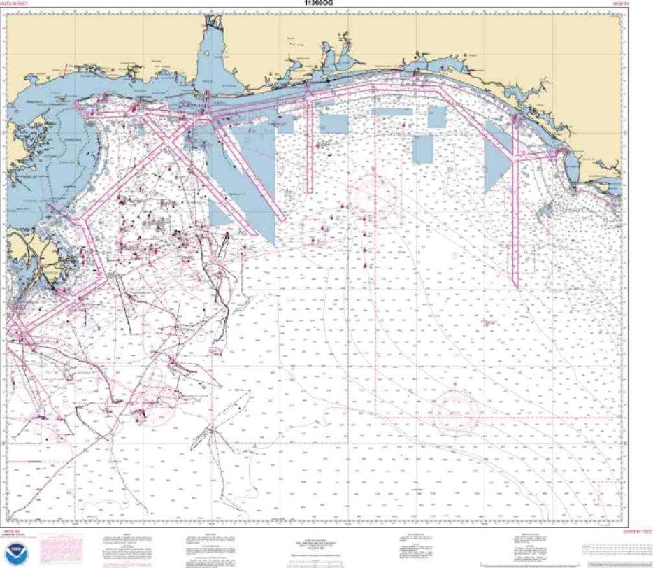 NOAA Nautical Chart 11360: Cape St. George to Mississippi Passes