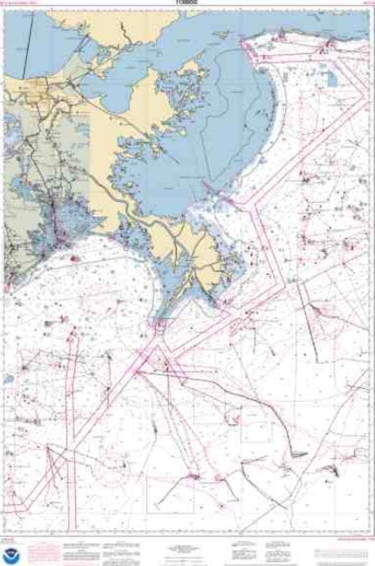 NOAA Nautical Chart 11366: Approaches to Mississippi River