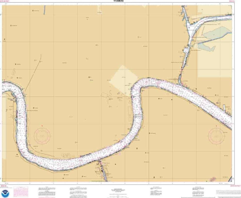 NOAA Nautical Chart 11368: New Orleans Harbor Chalmette Slip to Southport