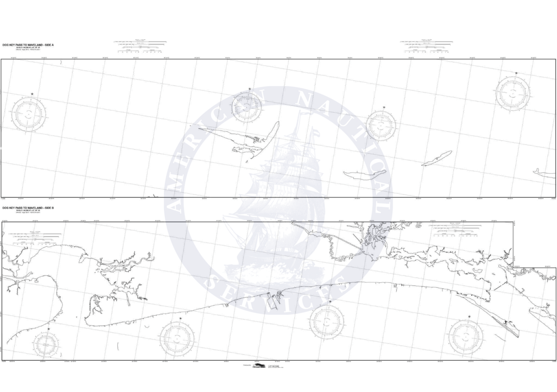 NOAA Nautical Chart 11372: Intracoastal Waterway Dog Keys Pass to Waveland