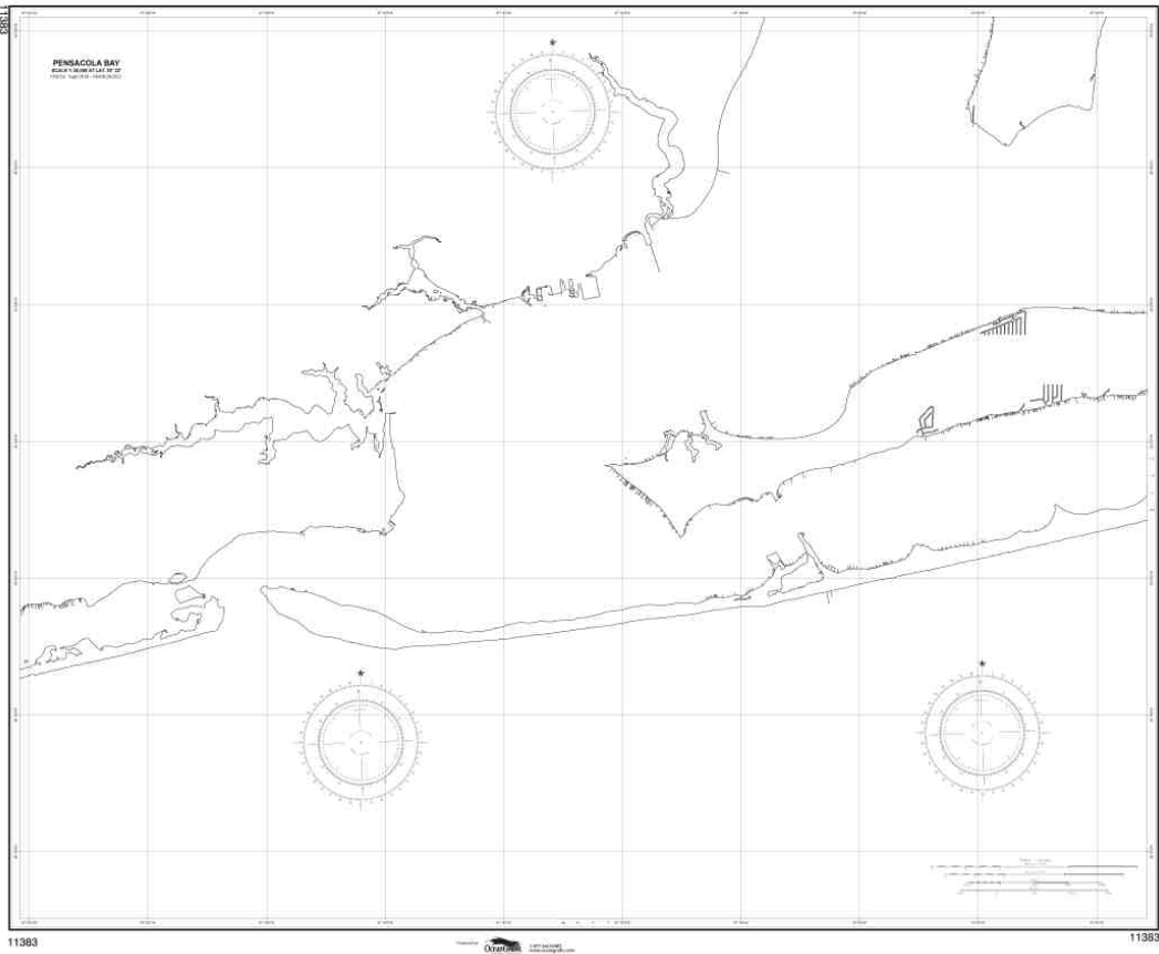 NOAA Nautical Chart 11383: Pensacola Bay