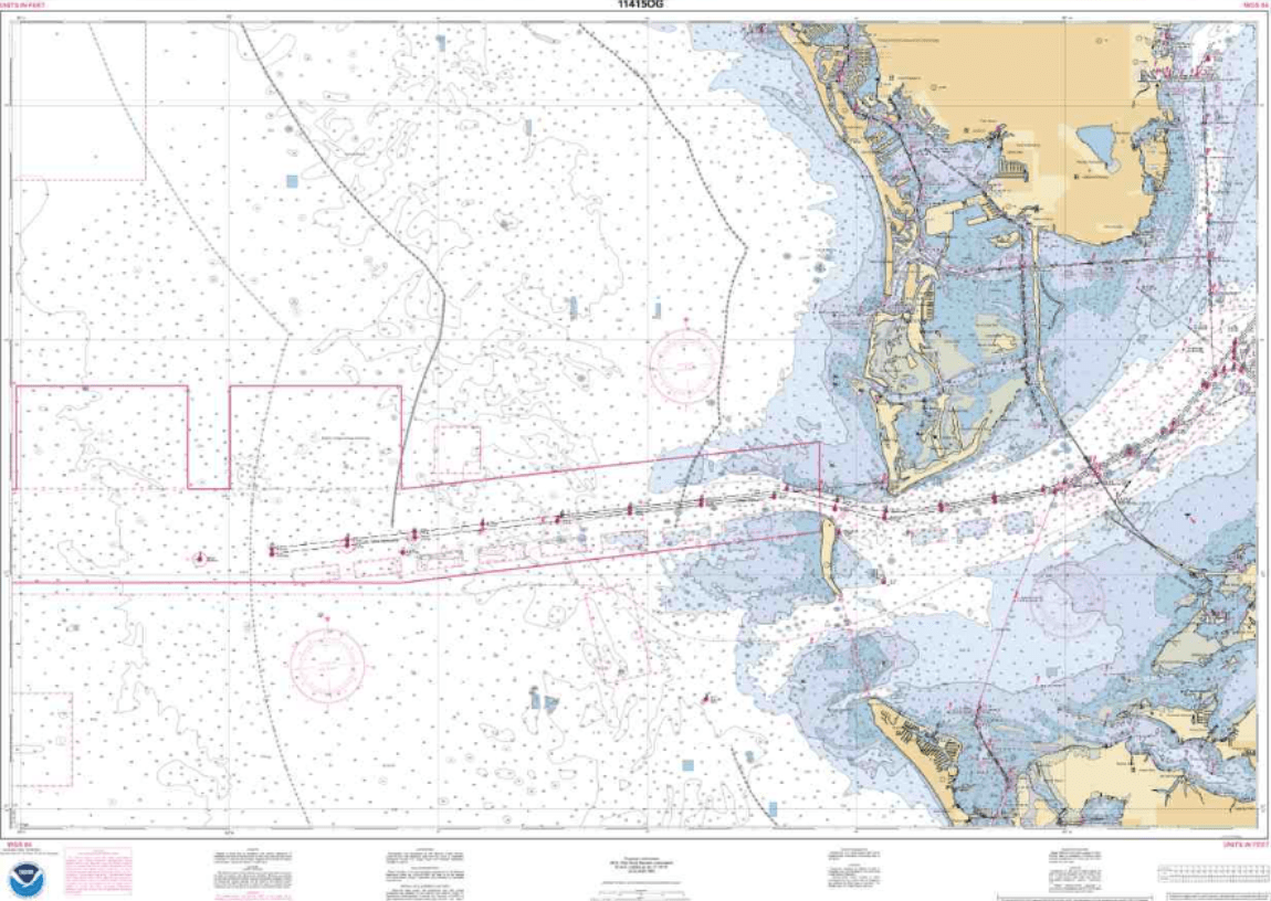 NOAA Nautical Chart 11415: Tampa Bay Entrance; Manatee River Extension