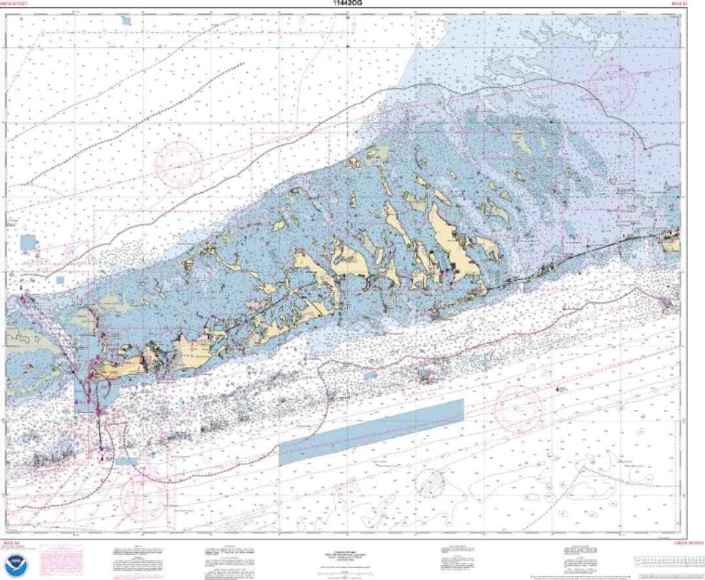 NOAA Nautical Chart 11442: Florida Keys Sombrero Key to Sand Key