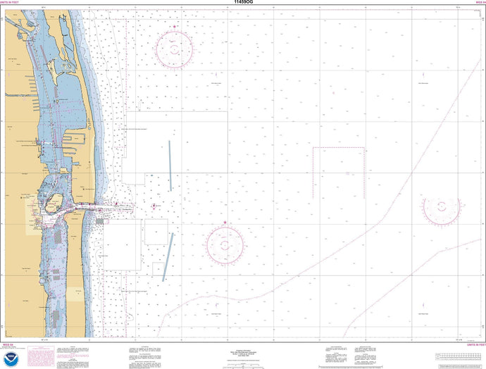 NOAA Nautical Chart 11459: Port of Palm Beach and Approaches