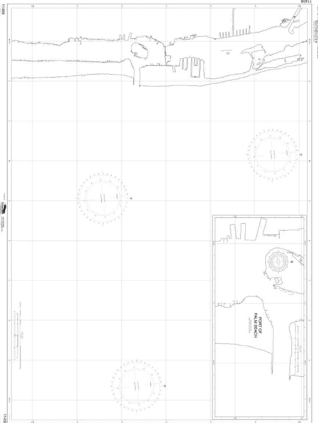 NOAA Nautical Chart 11459: Port of Palm Beach and Approaches