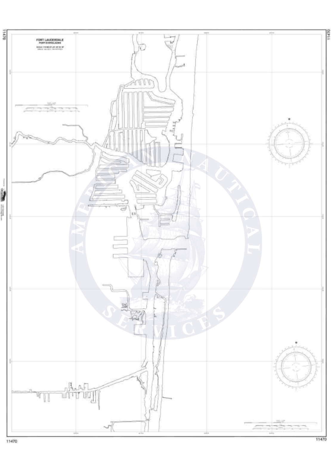 NOAA Nautical Chart 11470: Fort Lauderdale Port Everglades