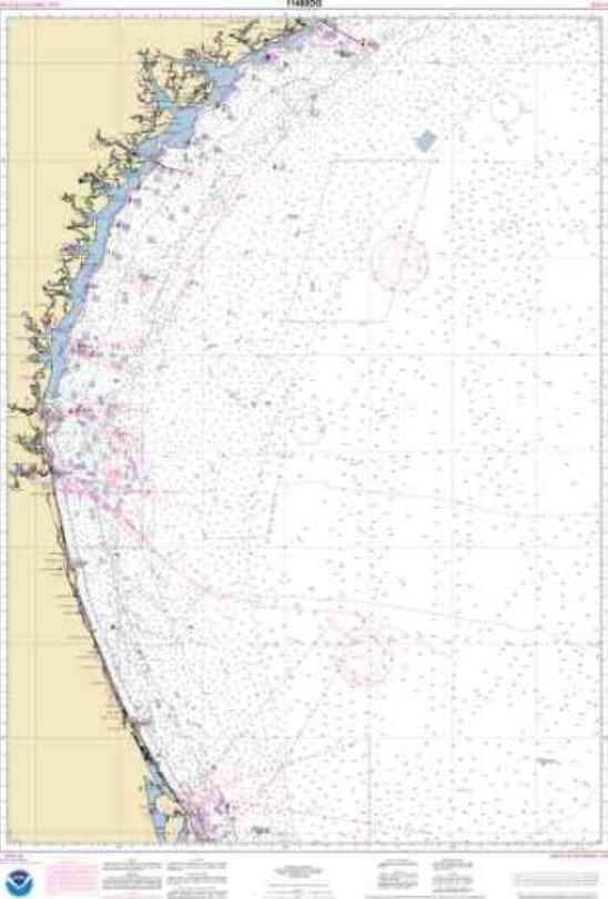 NOAA Nautical Chart 11480: Charleston Light to Cape Canaveral