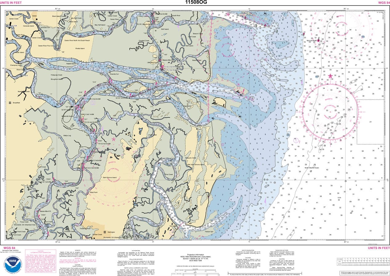 NOAA Nautical Chart 11508: Altamaha Sound