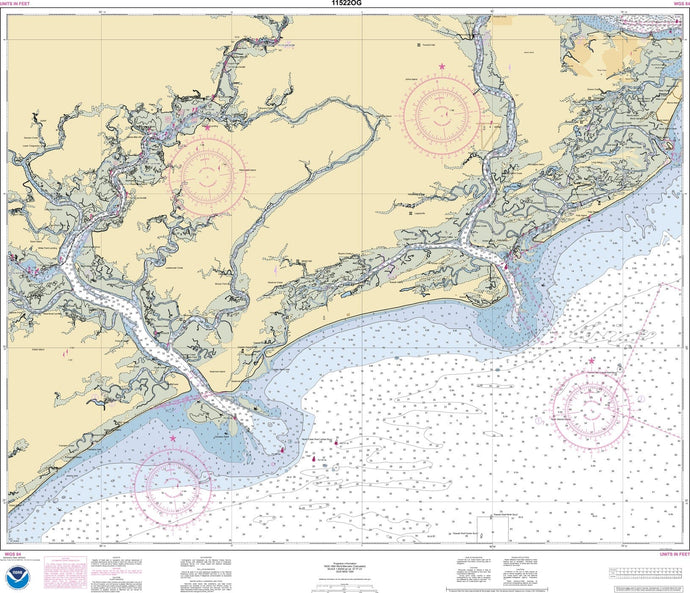 NOAA Nautical Chart 11522: Stono and North Edisto Rivers