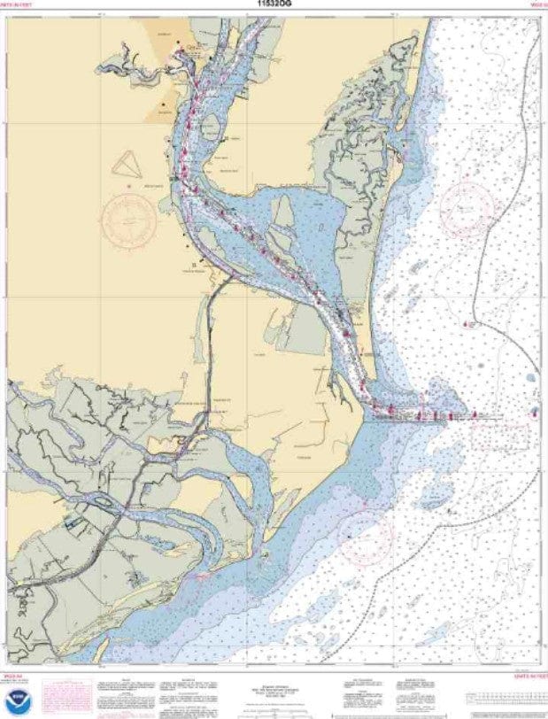 NOAA Nautical Chart 11532: Winyah Bay