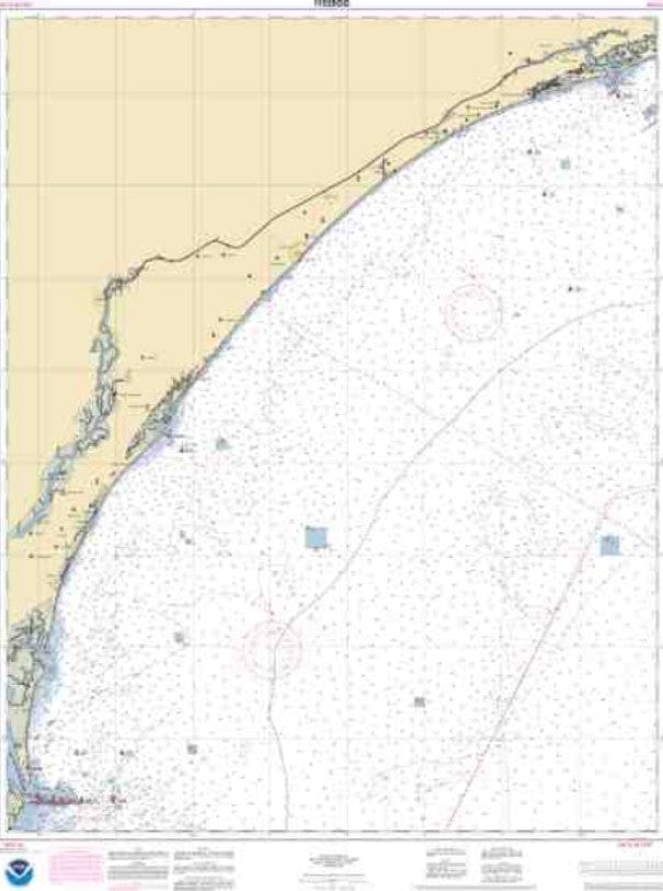 NOAA Nautical Chart 11535: Little River lnlet to Winyah Bay Entrance