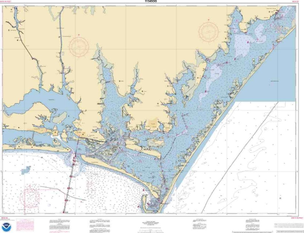 NOAA Nautical Chart 11545: Beaufort Inlet and Part of Core Sound; Lookout Bight