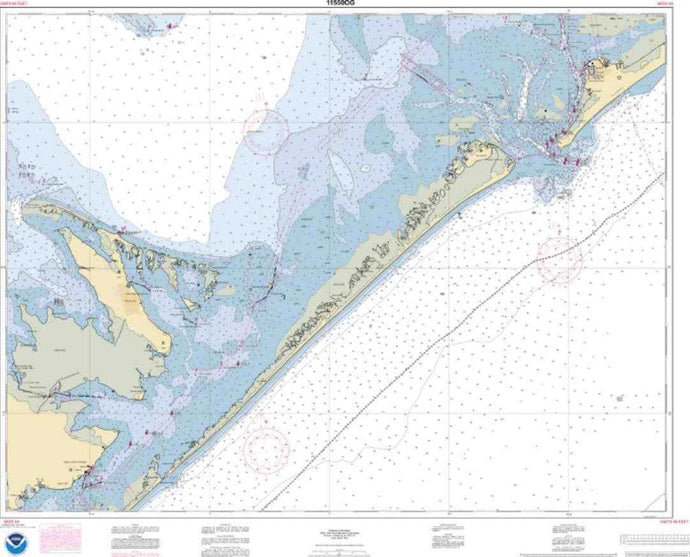 NOAA Nautical Chart 11550: Ocracoke lnlet and Part of Core Sound