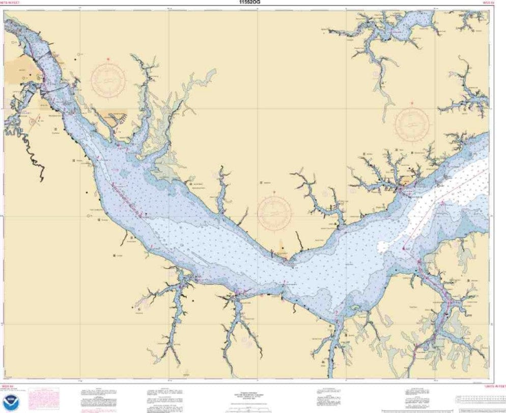 NOAA Nautical Chart 11552: Neuse River and Upper Part of Bay River