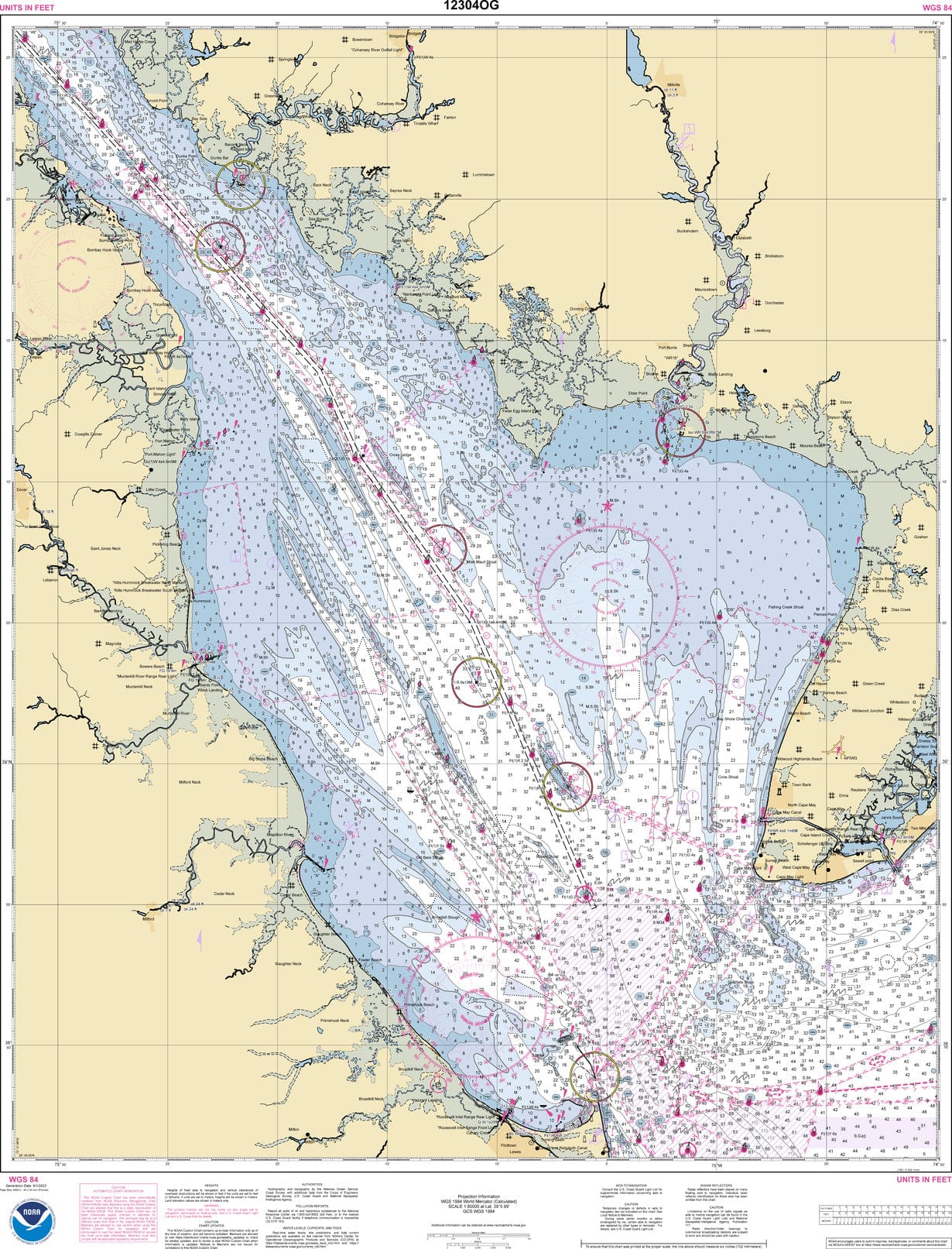 NOAA Nautical Chart 12304: Delaware Bay