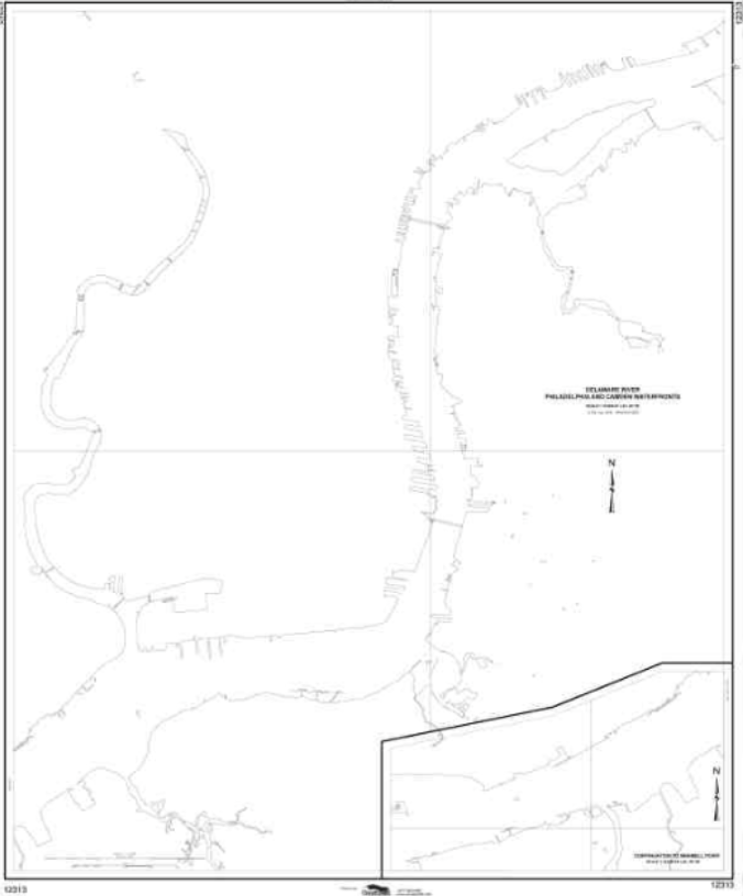 NOAA Nautical Chart 12313: Philadelphia and Camden Waterfronts