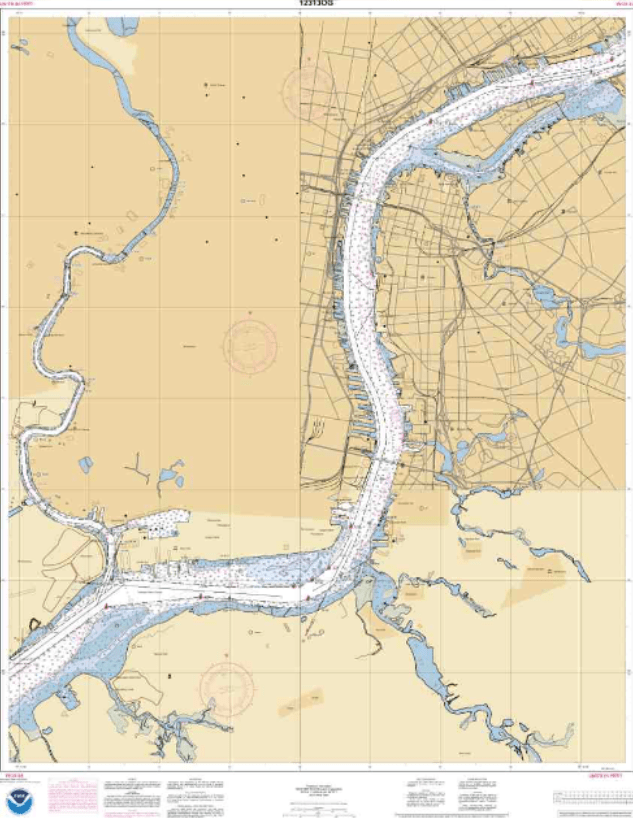 NOAA Nautical Chart 12313: Philadelphia and Camden Waterfronts