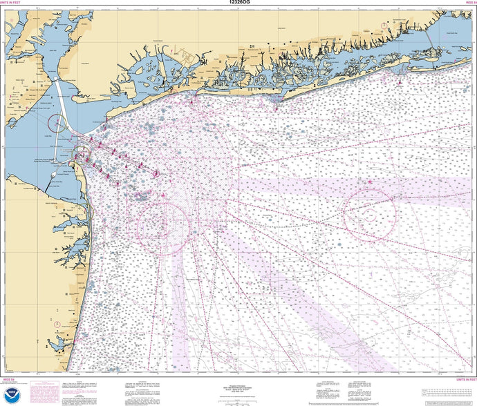 NOAA Nautical Chart 12326: Approaches to New York Fire lsland Light to Sea Girt