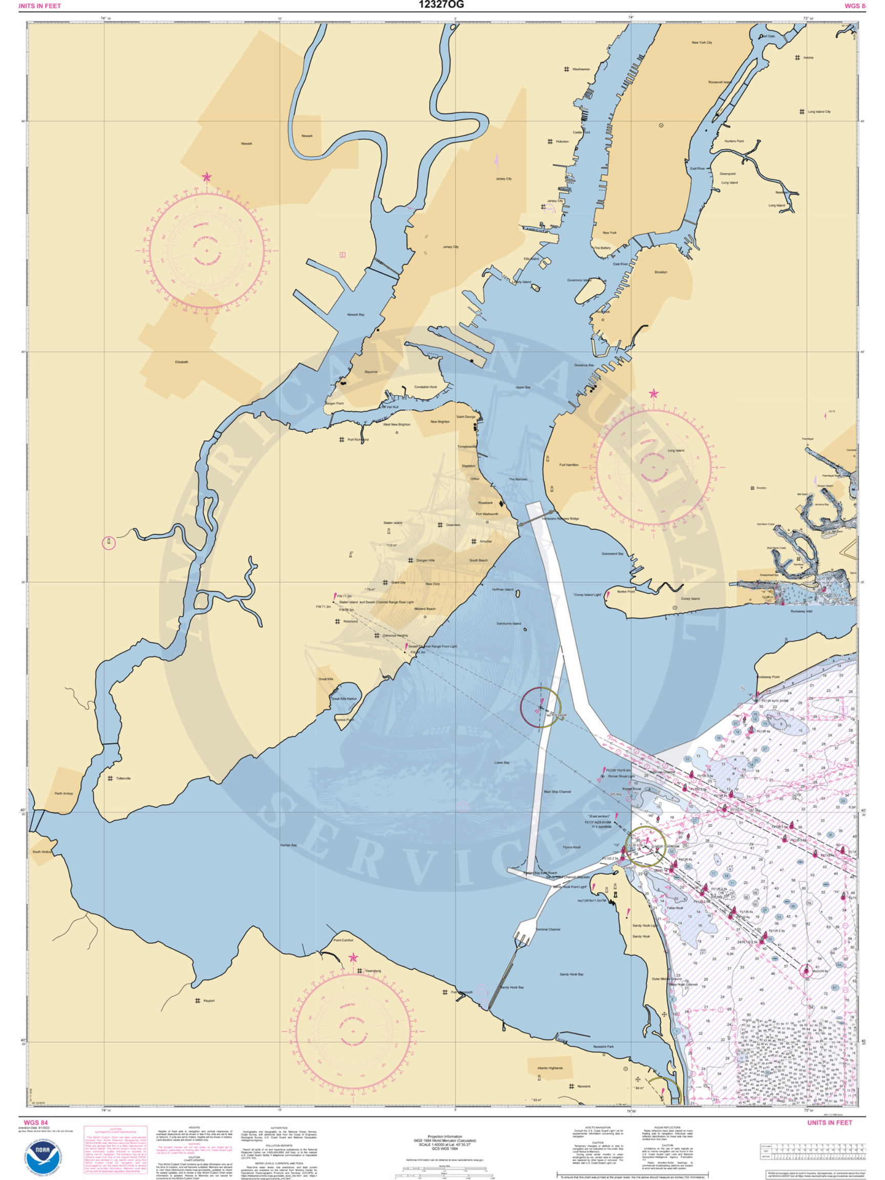 NOAA Nautical Chart 12327: New York Harbor