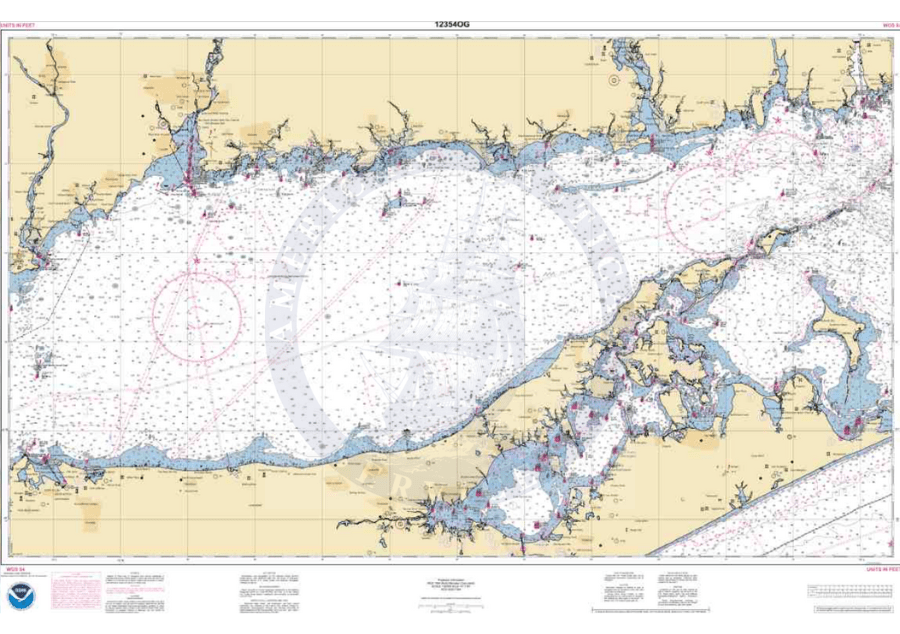 NOAA Nautical Chart 12354: Long Island Sound Eastern part