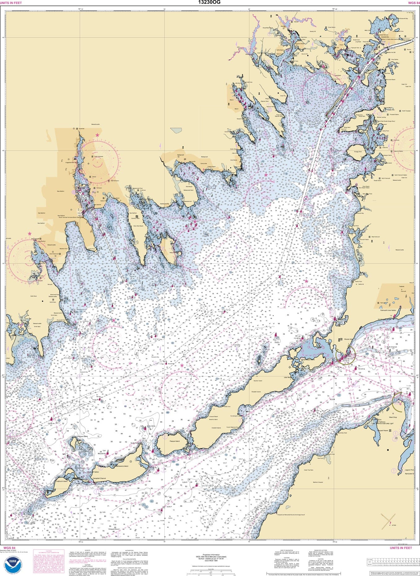 NOAA Nautical Chart 13230: Buzzards Bay; Quicks Hole