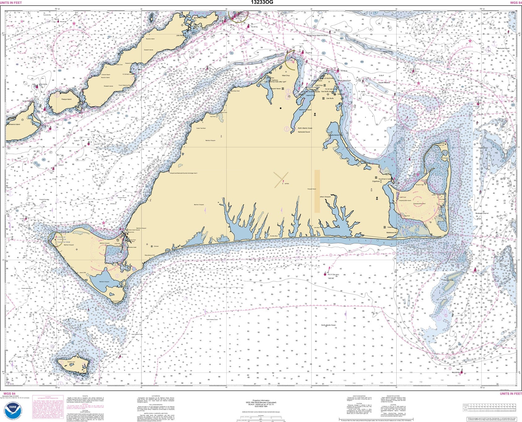 NOAA Nautical Chart 13233: Martha's Vineyard;Menemsha Pond