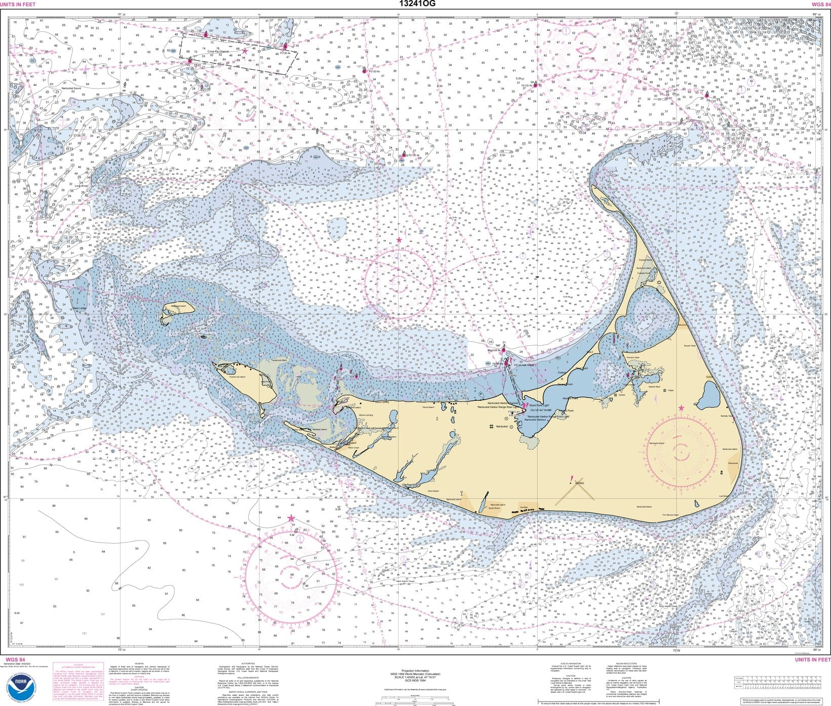 NOAA Nautical Chart 13241: Nantucket Island