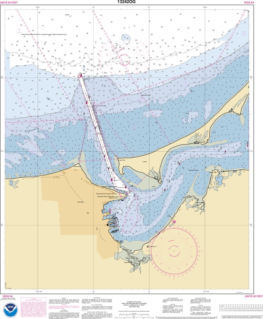 NOAA Nautical Chart 13242: Nantucket Harbor