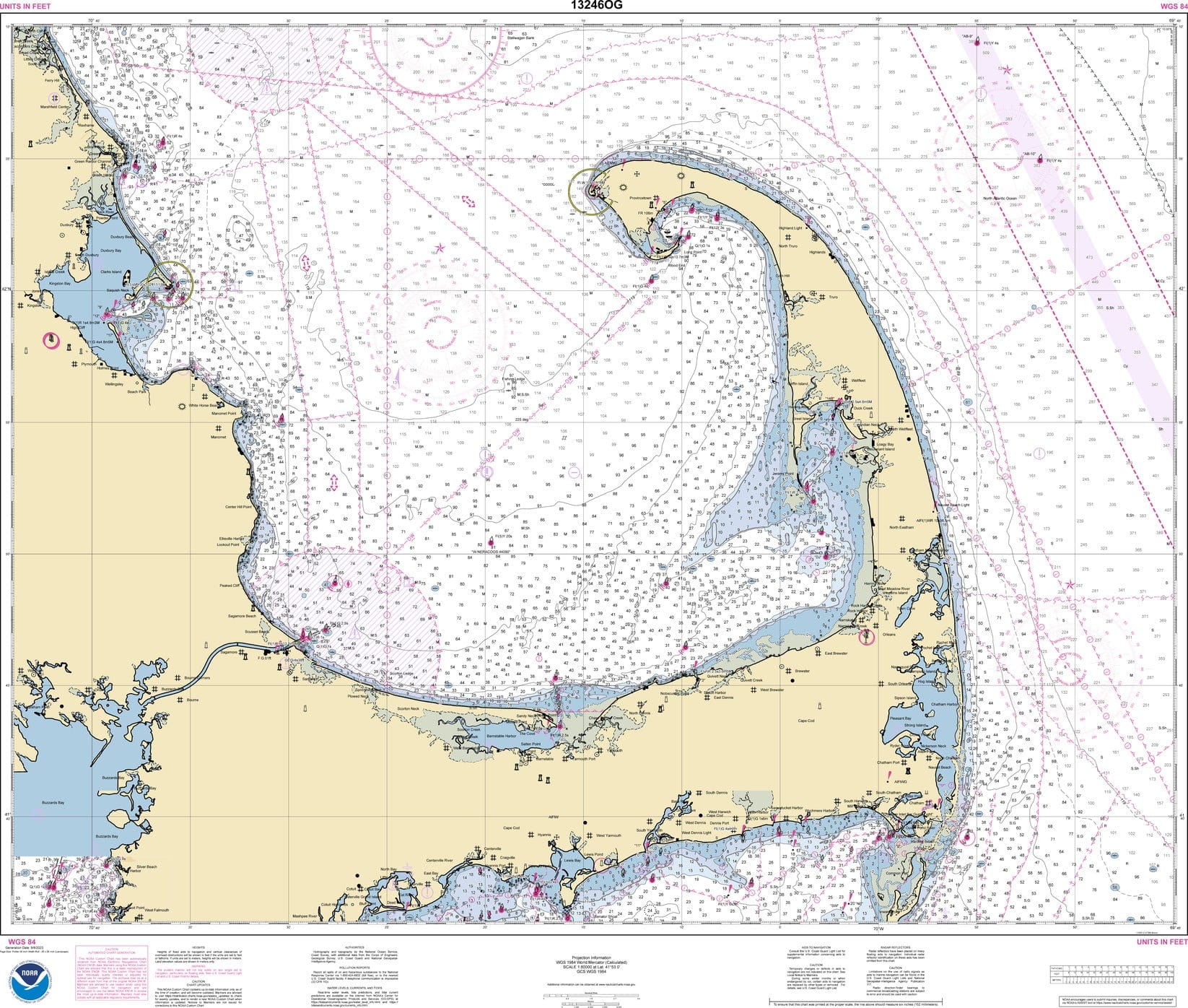 NOAA Nautical Chart 13246: Cape Cod Bay