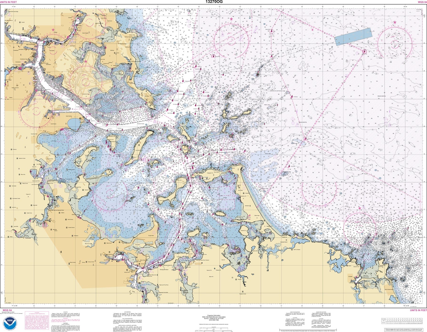 NOAA Nautical Chart 13270: Boston Harbor