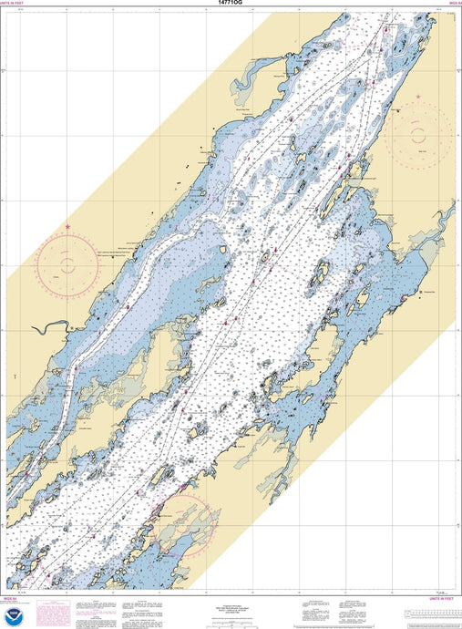 NOAA Nautical Chart 14771: Butternut Bay, Ont., to Ironsides l., N.Y.