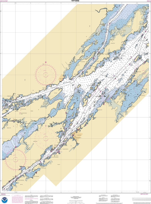 NOAA Nautical Chart 14772: Ironsides l., N.Y., to Bingham l., Ont.