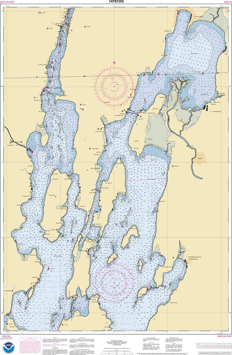 NOAA Nautical Chart 14781: Riviere Richelieu to South Hero Island