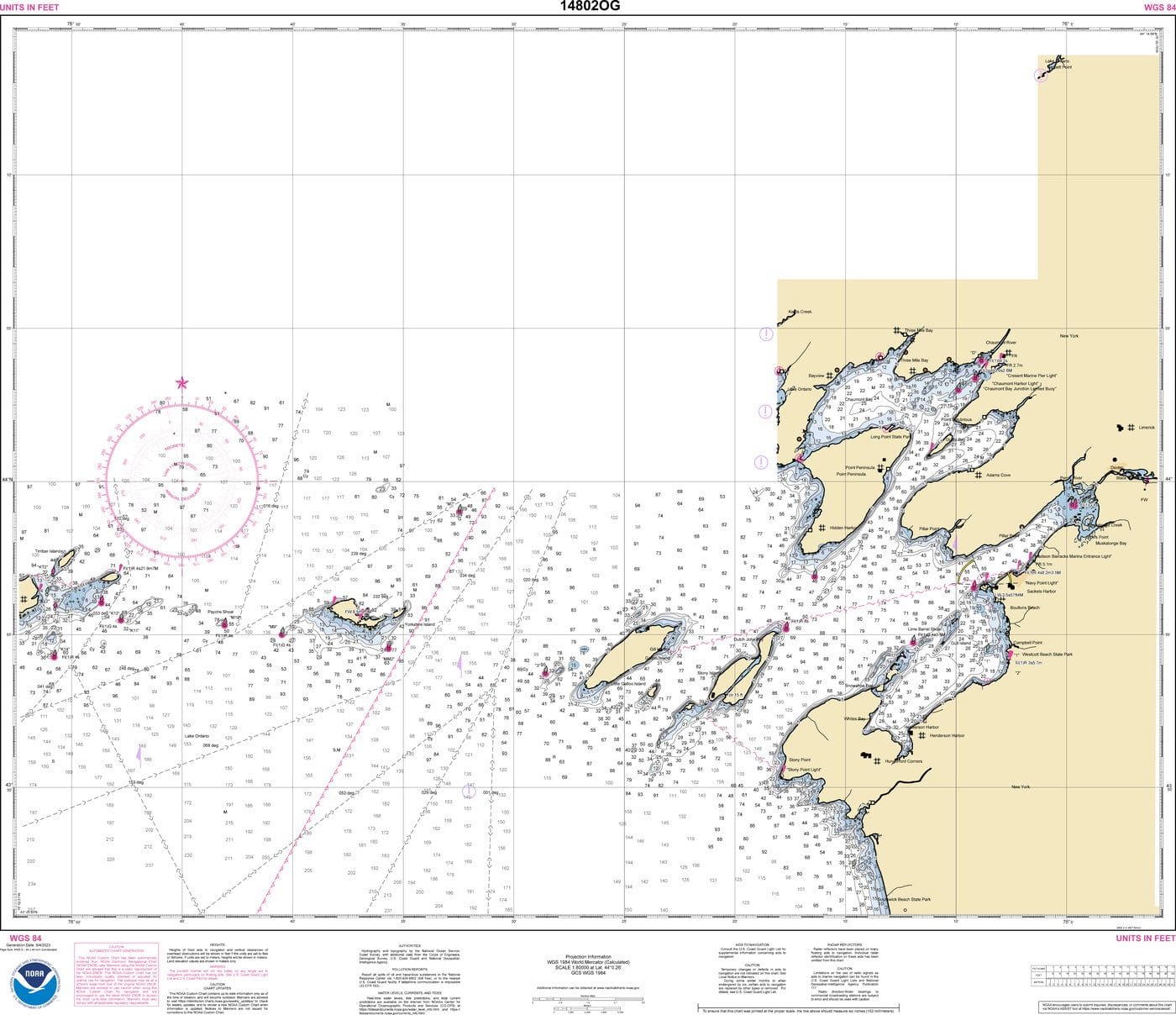 NOAA Nautical Chart 14802: Clayton to False Ducks ls.